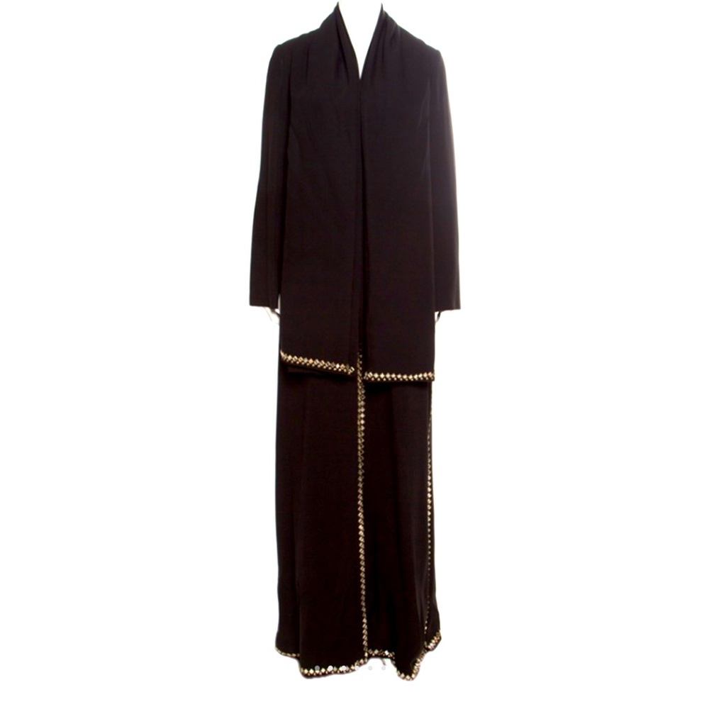 New authentic Tory Burch silk mirror embellished abaya with scarf
